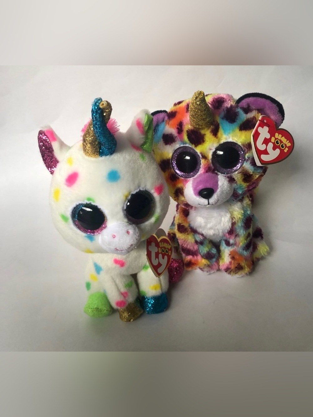 Ty Beanie Boo Harmonie & Giselle Unicorn Plush